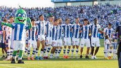 Los jugadores del Leganés celebran el ascenso a Primera División.