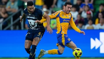 during the friendly match between Tigres UANL and Pumas UNAM at Q2 Stadium on March 22, 2025 in Austin, Texas, United States.