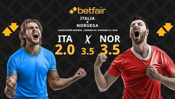 Italia vs. Noruega: horario, dónde ver, pronósticos y clasificación