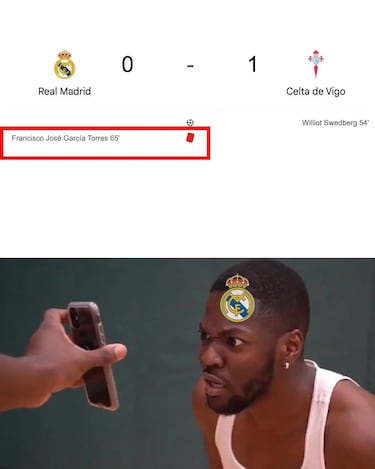 Los mejores memes de la derrota del Real Madrid ante el Celta