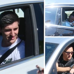 Curtois, Vinicius y Keylor pararon a atender a los fans