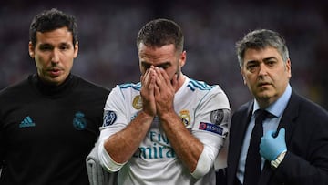 La maldición de Carvajal: vuelve a lesionarse en una final y peligra el Mundial de Rusia