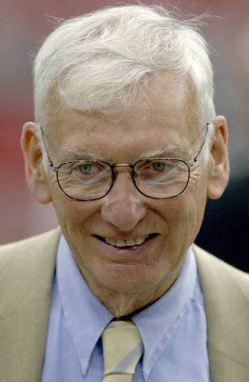 FILE: Dan Rooney, the Hall of Fame owner of the Pittsburgh Steelers, has died at the age of 84. Pittsburgh Steelers owner Dan Rooney before play against the Arizona Cardinals August 12, 2006. The Cardinals opened a new stadium in Glendale, Arizona and won