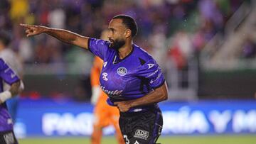 Jordan Sierra celebrates his goal 2-0 of Mazatlan during the 2nd round match between Mazatlan FC and Puebla as part of the Liga BBVA MX, Torneo Apertura 2025 at El Encanto Stadium, on July 18, 2025 in Mazatlan,Sinaloa Mexico