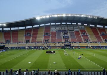 Real Madrid training in Filipo II Stadium in Skopje