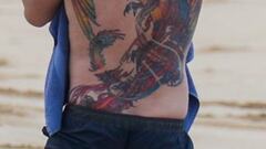 El enorme y llamativo tatuaje de Ben Affleck en la espalda