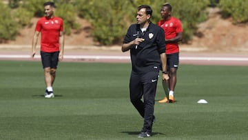 El entrenador del Almer&iacute;a, Fran Fern&aacute;ndez.