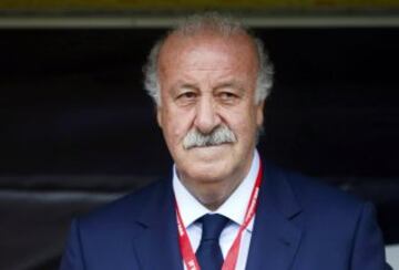 Vicente del Bosque en el banquillo.