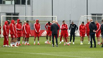 Entrenamiento del Ajax previo al partido del Besiktas.