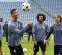 Entrenamiento del Real Madrid en el Allianz Arena en imágenes