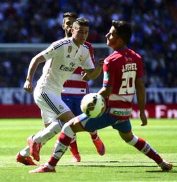 El colombiano volvió tras dos meses alejado de los terrenos de juego tras su lesión el 4 de febrero ante el Sevilla.