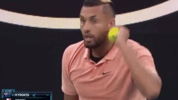 Otro palo a Nadal: la imitación de Kyrgios tras recibir un warning