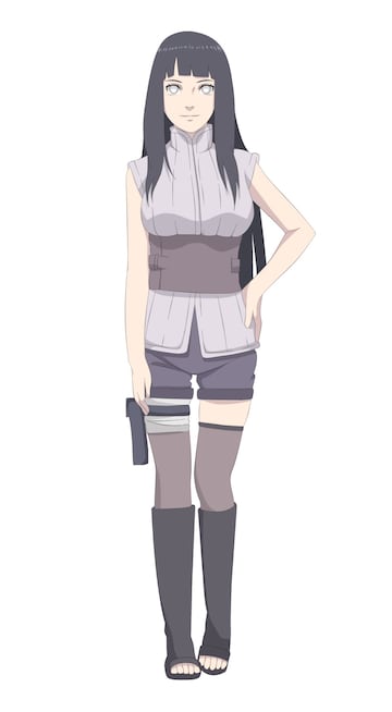 Hinata Hyuga es una kunoichi de rango Chunin de Konoha y antigua heredera de la rama principal del Clan Hyuga. Posteriormente, se convirtió en la esposa de Naruto, teniendo dos hijos, Boruto Uzumaki y Himawari Uzumaki.
