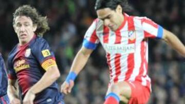 Pese a un magnífico tanto de Falcao, el Atlético salió goleado del Camp Nou en la primera vuelta.