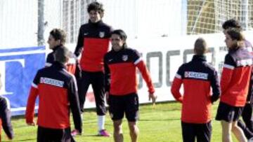 Falcao en el entrenamiento de ayer. Hoy vuelve a jugar en la Liga tras cumplir su sanci&oacute;n.