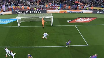 Nunca le quitaron un gol a Messi así: Masip, sobrado en el rechace del segundo penalti