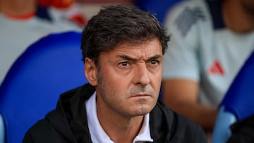 Santi Denia, en el primer partido del Europeo.