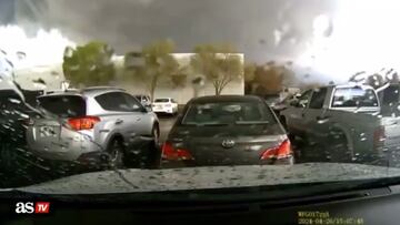 The dashcam of a parked car caught the moment when a tornado tore through Garner Industries warehouse in Nebraska, obliterating the building within seconds.