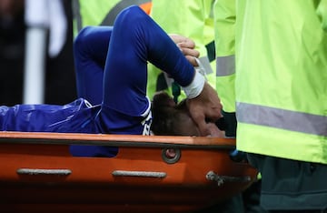 The Everton player severely fractured his ankle after a challenge with Tottenham’s Heung-Min Son, who was left devestated by the incident.