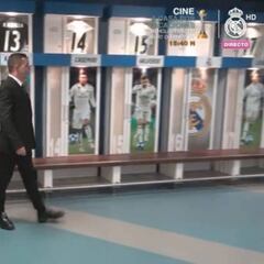 La primera frase que le salió de dentro a Brahim al ver su nuevo vestuario y su taquilla