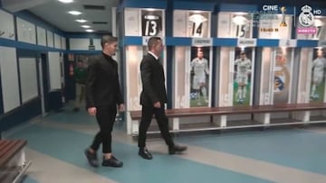 La primera frase que le salió de dentro a Brahim al ver su nuevo vestuario y su locker
