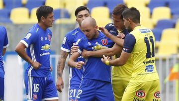 Futbol, Universidad de Concepcion vs Universidad de Chile.
Campeonato de Clausura 2016/17
El jugador de Universidad de Chile, Gustavo Lorenzetti, es expulsado durante el partido contra Universidad de Concepcion en el estadio Bicentenario Ester Roa en Concepcion, Chile.
01/04/2017
Ramon Monroy/Photosport*****