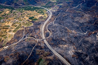 Desde el cielo: así han quedado las zonas afectadas por los incendios de agosto