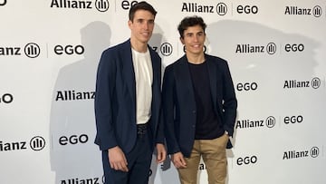 Marc M&aacute;rquez y &Aacute;lex M&aacute;rquez en la Fashion Week de Madrid.