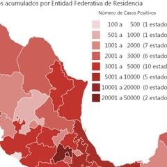 Mapa y casos de coronavirus en México por estados hoy 20 de junio