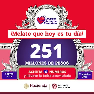 Resultados Melate, Revancha y Revanchita del Sorteo 4116: revisa aquí los premios de hoy 1 de octubre
