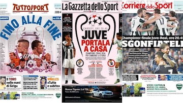 Las portadas de Italia dan mucha fuerza a la Juventus