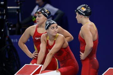 María Daza, Alba Herrero y Paula Juste, en los pasados Juegos Olímpicos.
