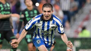 Cesar Garza celebrates his goal 3-0 of Monterrey during the game Monterrey vs Santos, corresponding to Round 10 of the Torneo Apertura 2023 of the Liga BBVA MX, at BBVA Bancomer Stadium, on November 08, 2023.
<br><br>
Cesar Garza celebra su gol 3-0 of Monterrey durante el partido Monterrey vs Santos, correspondiente a la Jornada 10 del Torneo Apertura 2023 de la Liga BBVA MX, en el Estadio BBVA Bancomer, el 08 de Noviembre de 2023