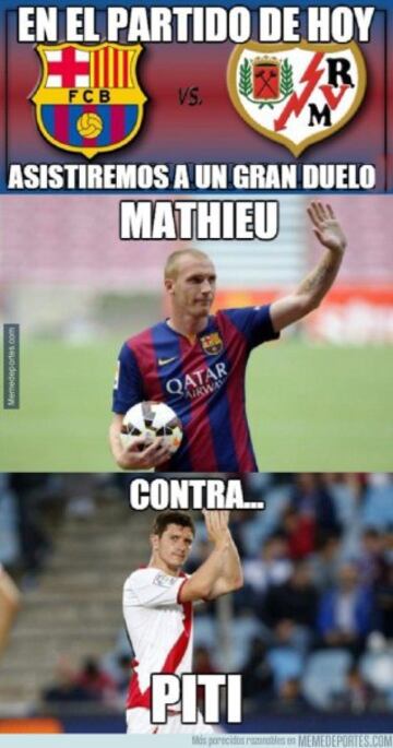 Los memes más divertidos del Rayo Vallecano-Barcelona