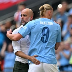 Haaland, cambio... y gesto raro