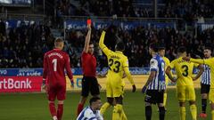 26/11/22 PARTIDO SEGUNDA DIVISION 
ALAVES - VILLARREAL B FILIAL 
Mamadou Fall EXPULSION TARJETA ROJA 
ARBITRO GUZMAN MANSILLA 
