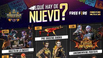 Free Fire: agenda semanal del 27 de octubre al 2 de noviembre con evento Día de Muertos