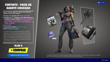 Un vistazo al contenido del Pack de Agente Cruzado de Fortnite