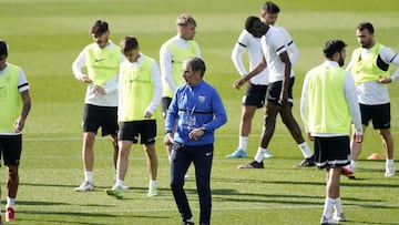 Natxo Gonz&aacute;lez, durante el entrenamiento del pasado jueves.