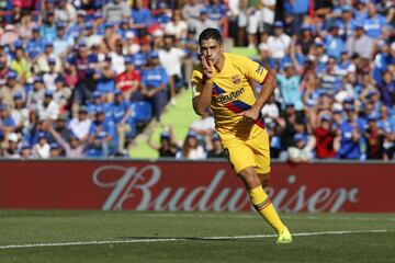 Luis Suárez celebrando el gol 0-1