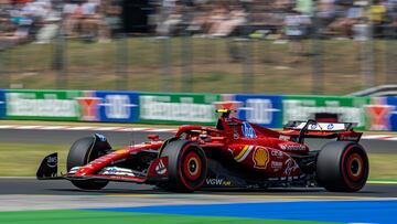 Mogyorod (Hungary), 19/07/2024.- Scuderia Ferrari driver Carlos Sainz Jr. of Spain in action during the first practice session for the Formula One Hungarian Grand Prix at the Hungaroring circuit, in Mogyorod, near Budapest, 19 July 2024. (Fórmula Uno, Hungría, España) EFE/EPA/MARTIN DIVISEK