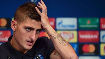 Marco Verratti, durante una rueda de prensa, vuelve a dejarse querer por el Real Madrid.