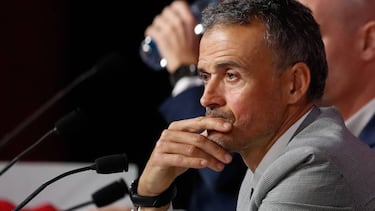 Spain Coach Luis Enrique during news conference to announce his come back to Spain National Team at Spanish Football Federation Headquarters, Las Rozas, Madrid, Spain, 27 November 2019