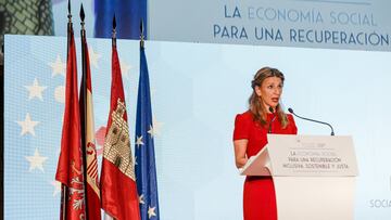 La ministra de Trabajo y Econom&iacute;a Social, Yolanda D&iacute;az, preside la reuni&oacute;n europea de Alto Nivel de la Econom&iacute;a Social y Solidaria: &#039;La Econom&iacute;a Social para una Recuperaci&oacute;n Inclusiva, Sostenible y Justa&#039