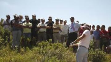 <b>PERCANCE. </b>Poulter ganó a pesar de su resbalón en el octavo hoyo.