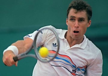 Ivan Lendl, con su mítica camiseta Adidas.