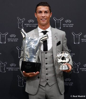 Cristiano eligió la tarde en la que fue premiado por tercera vez como Mejor Jugador del Año de la UEFA para romper su silencio respecto a su relación con el Real Madrid, tras un verano convulso desde la portada de 'A Bola' en la que aseguraba que quería marcharse. Aprovechó el momento para acabar con los rumores lanzando un mensaje al madridismo: "Juego en el Madrid, el mejor club del mundo..."