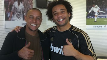 Roberto Carlos y Marcelo, en 2011.