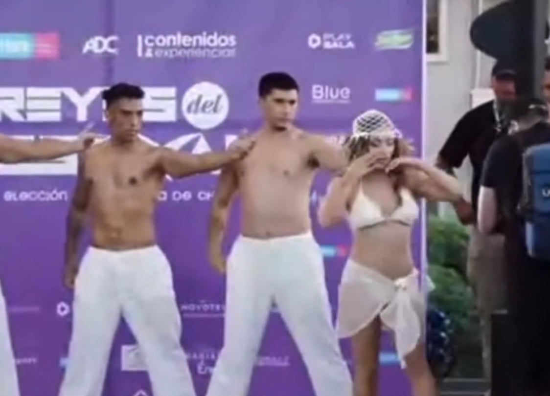 Así fue el inédito piscinazo de Skar Labra, la reina del Festival de Viña 2026