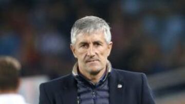 El técnico de Las Palmas, Quique Setién..